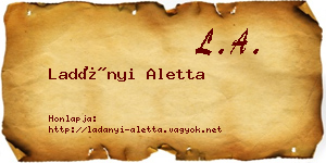 Ladányi Aletta névjegykártya