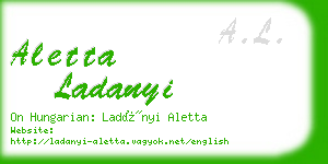 aletta ladanyi business card